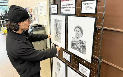 À Quimper, Alexandre Leray, étudiant et artiste, expose ses œuvres dans le hall de l’IUT